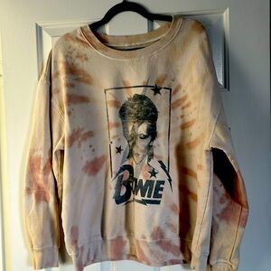 David Bowie sweatshirt official Size XL Tie Dye